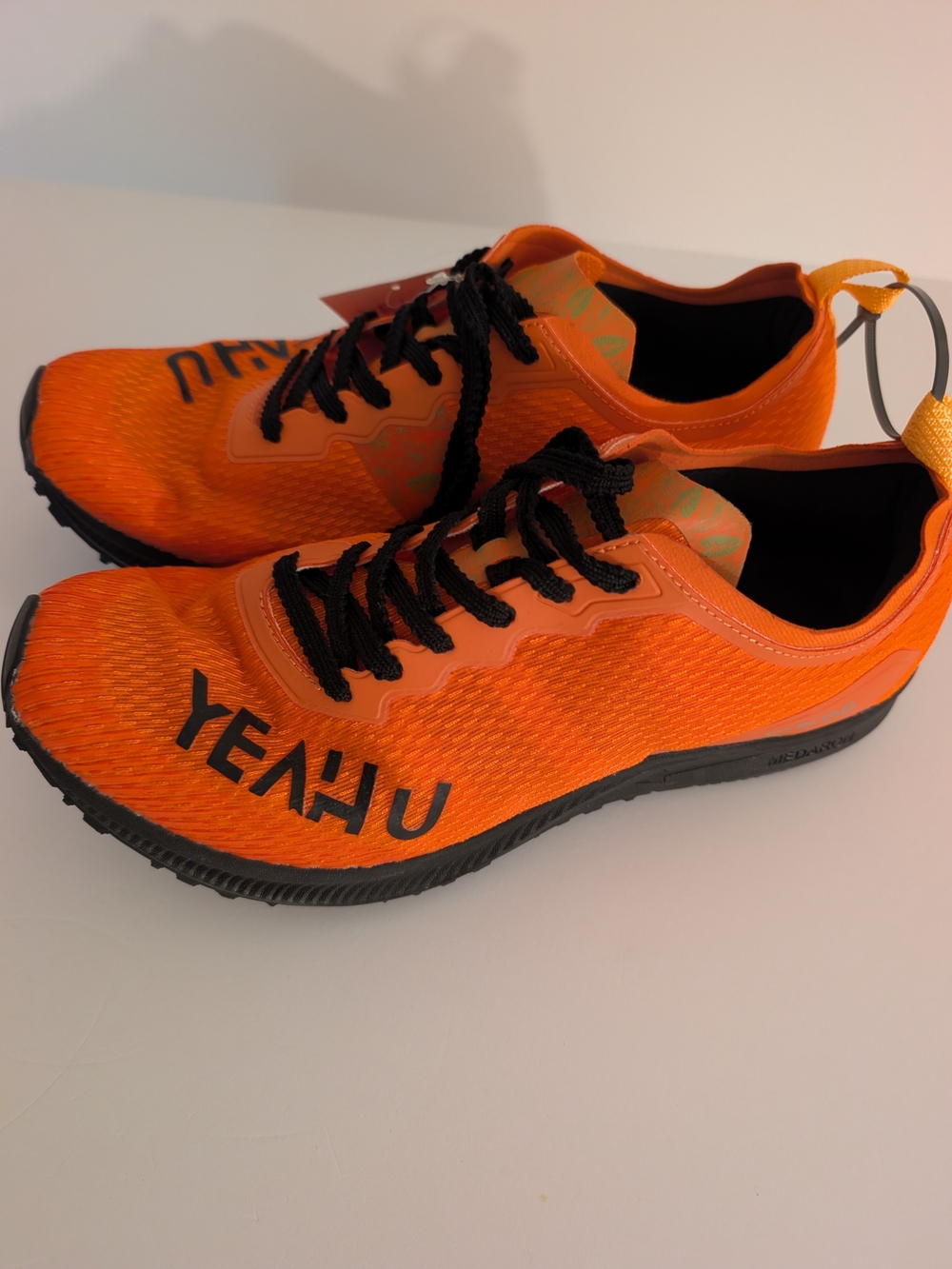 YEAHU Carbon-Plate Performance Running Shoes Neon Orange Marathon Trainer - Men